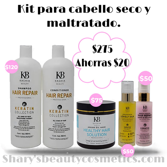 Kit for dry and damaged hair.
