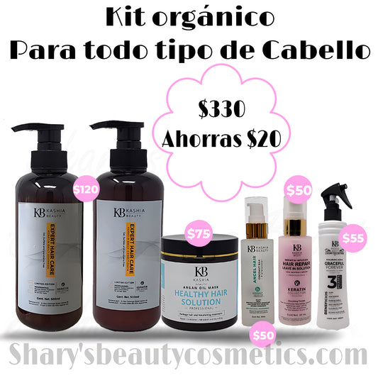 kit orgánico para todo Tipo de cabello